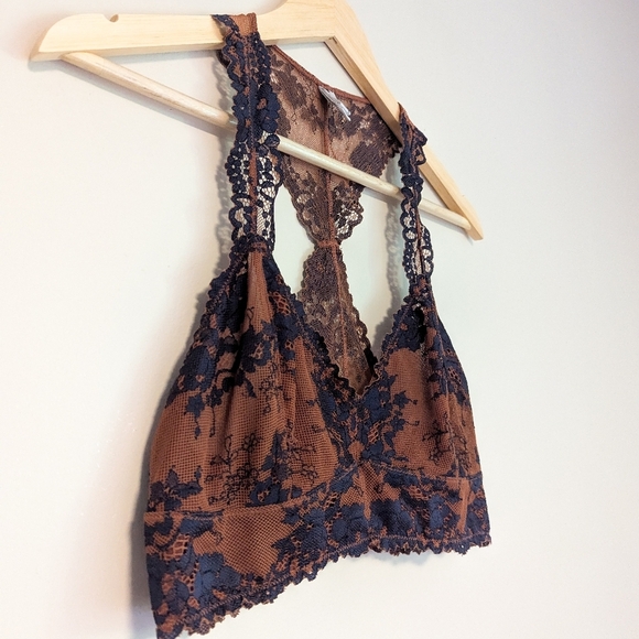 Wishlist Navy & Orange Lace Bralette - Picture 3 of 4